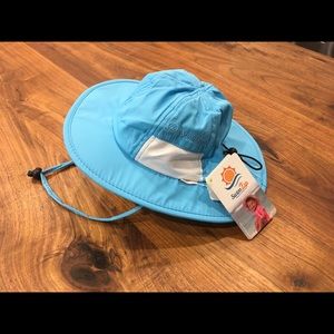 SwimZip Wide Brim Sun Hat  SPF 50+ - Aqua - NWT